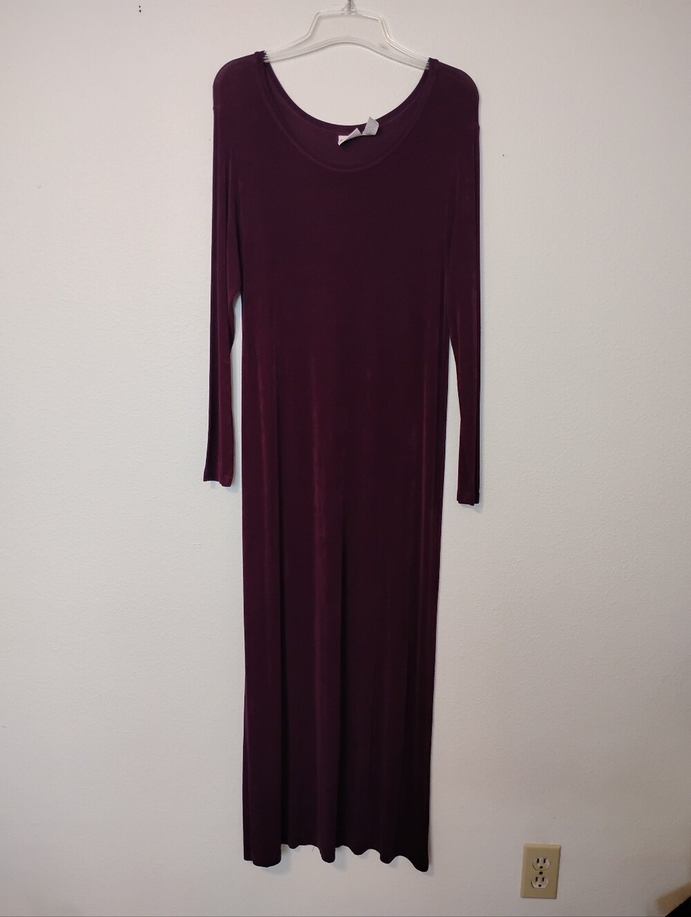Chicos Design Purple Long Sleeve Whimsy Maxi Dress